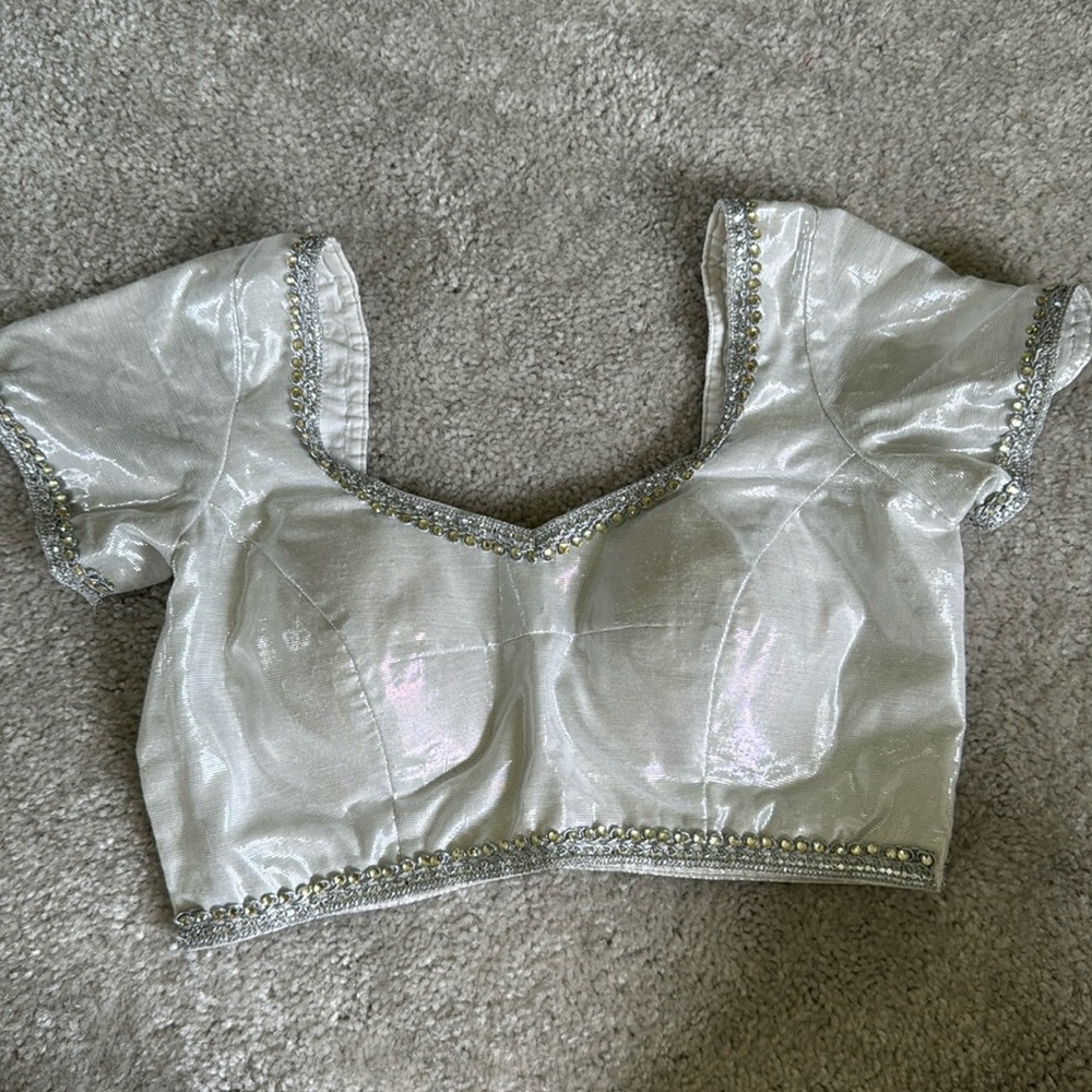 Silver blouse - NEVER WORN